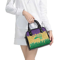 Custom Mardi Gras Dripping Shoulder Handbag Baseball Sparkling Drip Motif - Wonder Print Shop