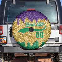 Custom Mardi Gras Dripping Spare Tire Cover Baseball Sparkling Drip Motif - Wonder Print Shop