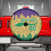 Custom Mardi Gras Dripping Spare Tire Cover Baseball Sparkling Drip Motif - Wonder Print Shop