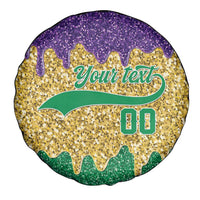 Custom Mardi Gras Dripping Spare Tire Cover Baseball Sparkling Drip Motif - Wonder Print Shop