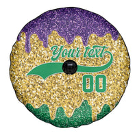 Custom Mardi Gras Dripping Spare Tire Cover Baseball Sparkling Drip Motif - Wonder Print Shop