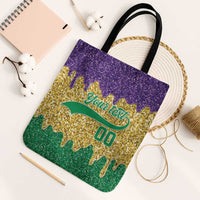 Custom Mardi Gras Dripping Tote Bag Baseball Sparkling Drip Motif - Wonder Print Shop