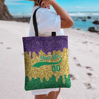 Custom Mardi Gras Dripping Tote Bag Baseball Sparkling Drip Motif - Wonder Print Shop
