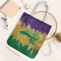 Custom Mardi Gras Dripping Tote Bag Baseball Sparkling Drip Motif - Wonder Print Shop
