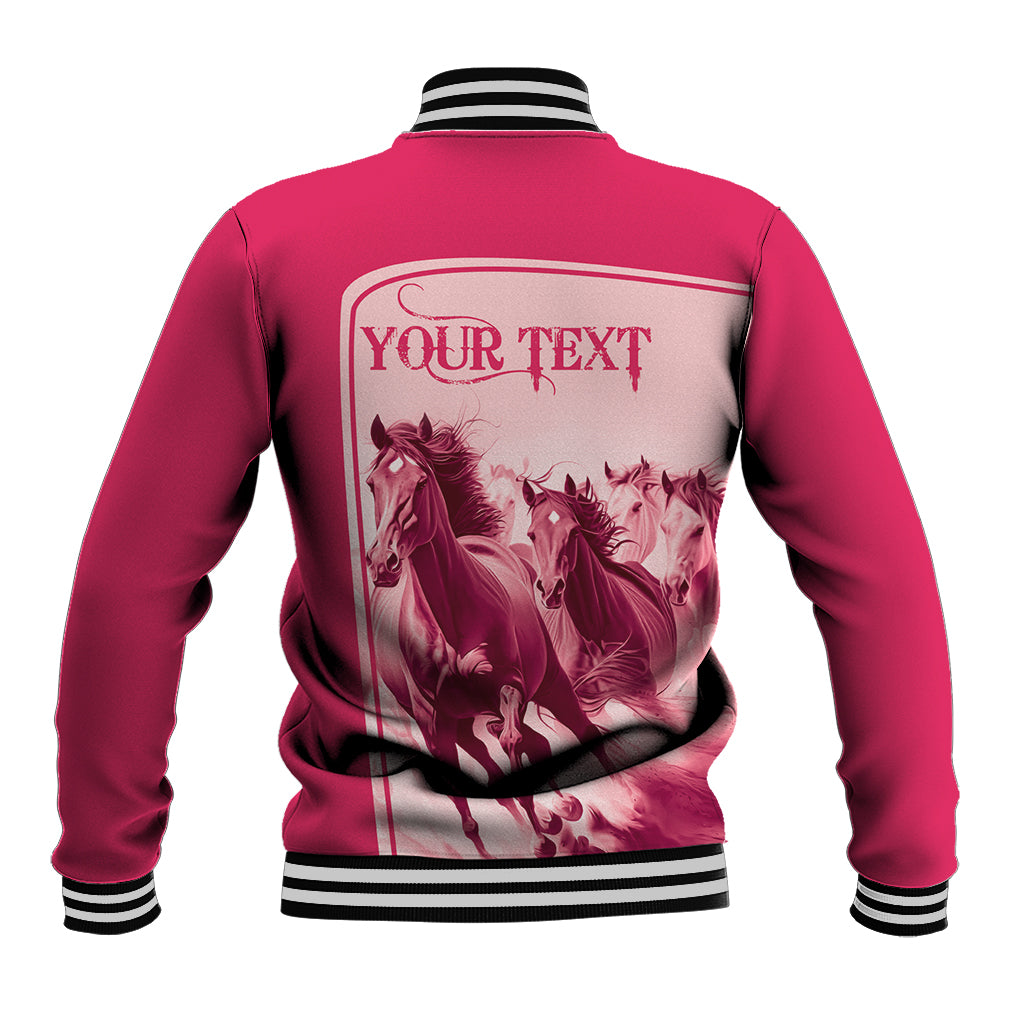 Kentucky Horse Racing Personalized Baseball Jacket Pink Out LT9 - Wonder Print Shop