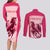 Kentucky Horse Racing Personalized Couples Matching Long Sleeve Bodycon Dress and Long Sleeve Button Shirt Pink Out LT9 - Wonder Print Shop