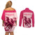 Kentucky Horse Racing Personalized Couples Matching Off Shoulder Short Dress and Long Sleeve Button Shirt Pink Out LT9 - Wonder Print Shop