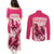 Kentucky Horse Racing Personalized Couples Matching Puletasi and Long Sleeve Button Shirt Pink Out LT9 - Wonder Print Shop