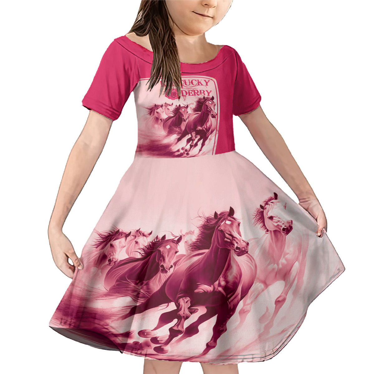 Kentucky Horse Racing Personalized Family Matching Mermaid Dress and Hawaiian Shirt Pink Out LT9 - Wonder Print Shop