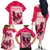 Kentucky Horse Racing Personalized Family Matching Off Shoulder Long Sleeve Dress and Hawaiian Shirt Pink Out - Wonder Print Shop