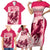 Kentucky Horse Racing Personalized Family Matching Short Sleeve Bodycon Dress and Hawaiian Shirt Pink Out - Wonder Print Shop