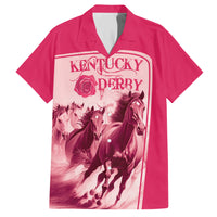 Kentucky Horse Racing Personalized Family Matching Short Sleeve Bodycon Dress and Hawaiian Shirt Pink Out - Wonder Print Shop