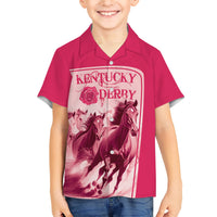 Kentucky Horse Racing Personalized Family Matching Short Sleeve Bodycon Dress and Hawaiian Shirt Pink Out - Wonder Print Shop