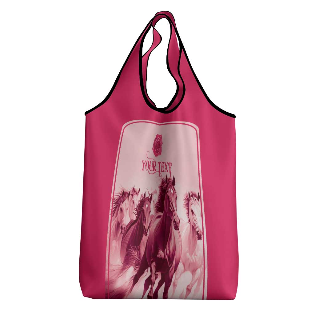 Kentucky Derby Horse Racing Personalized Grocery Bag Pink Out