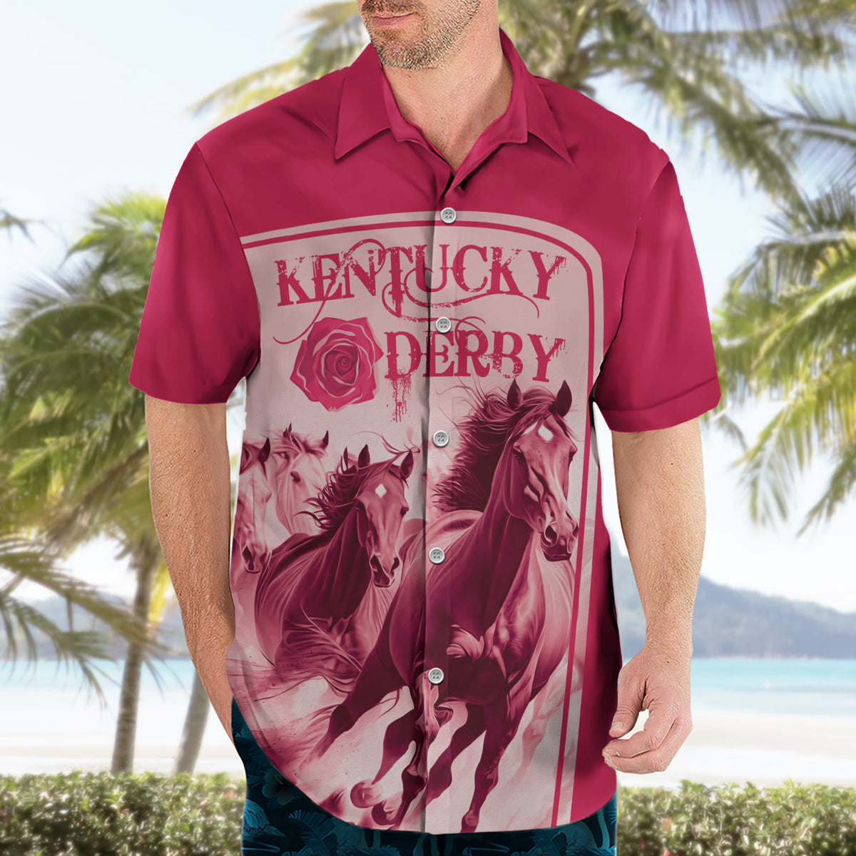 Kentucky Horse Racing Personalized Hawaiian Shirt Pink Out - Wonder Print Shop