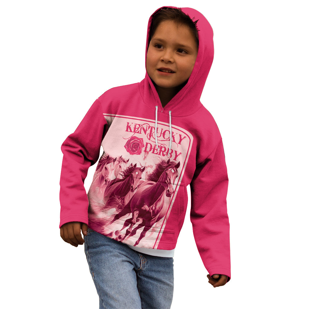 Kentucky Horse Racing Personalized Kid Hoodie Pink Out - Wonder Print Shop