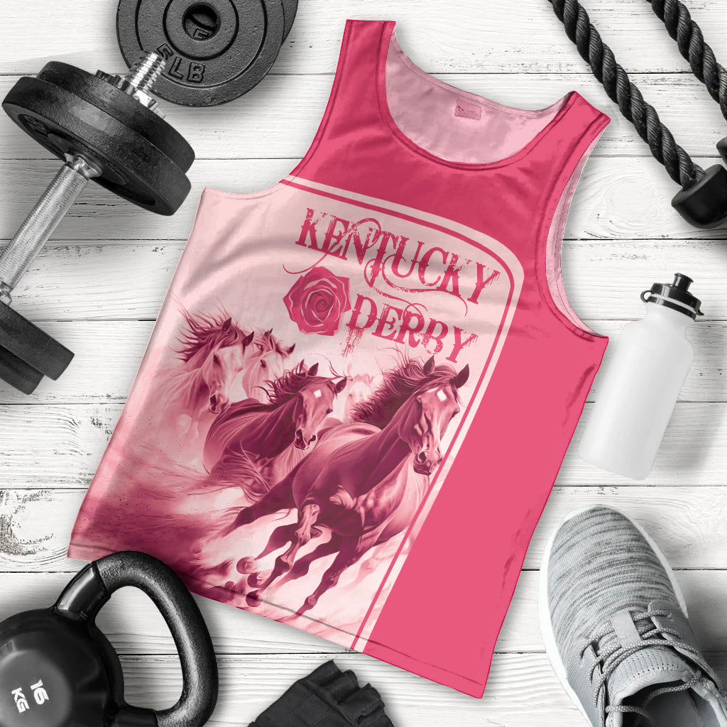 Kentucky Horse Racing Personalized Men Tank Top Pink Out - Wonder Print Shop