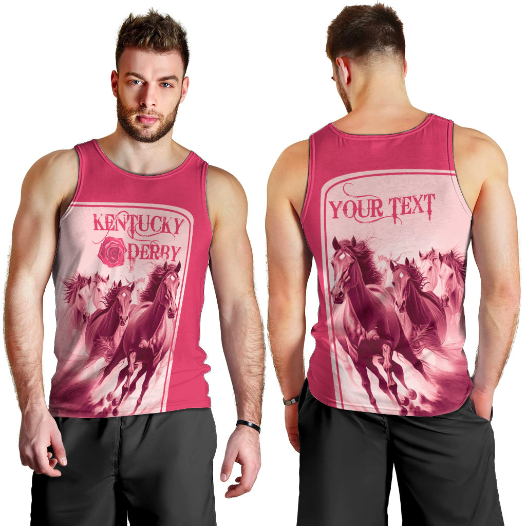 Kentucky Horse Racing Personalized Men Tank Top Pink Out - Wonder Print Shop