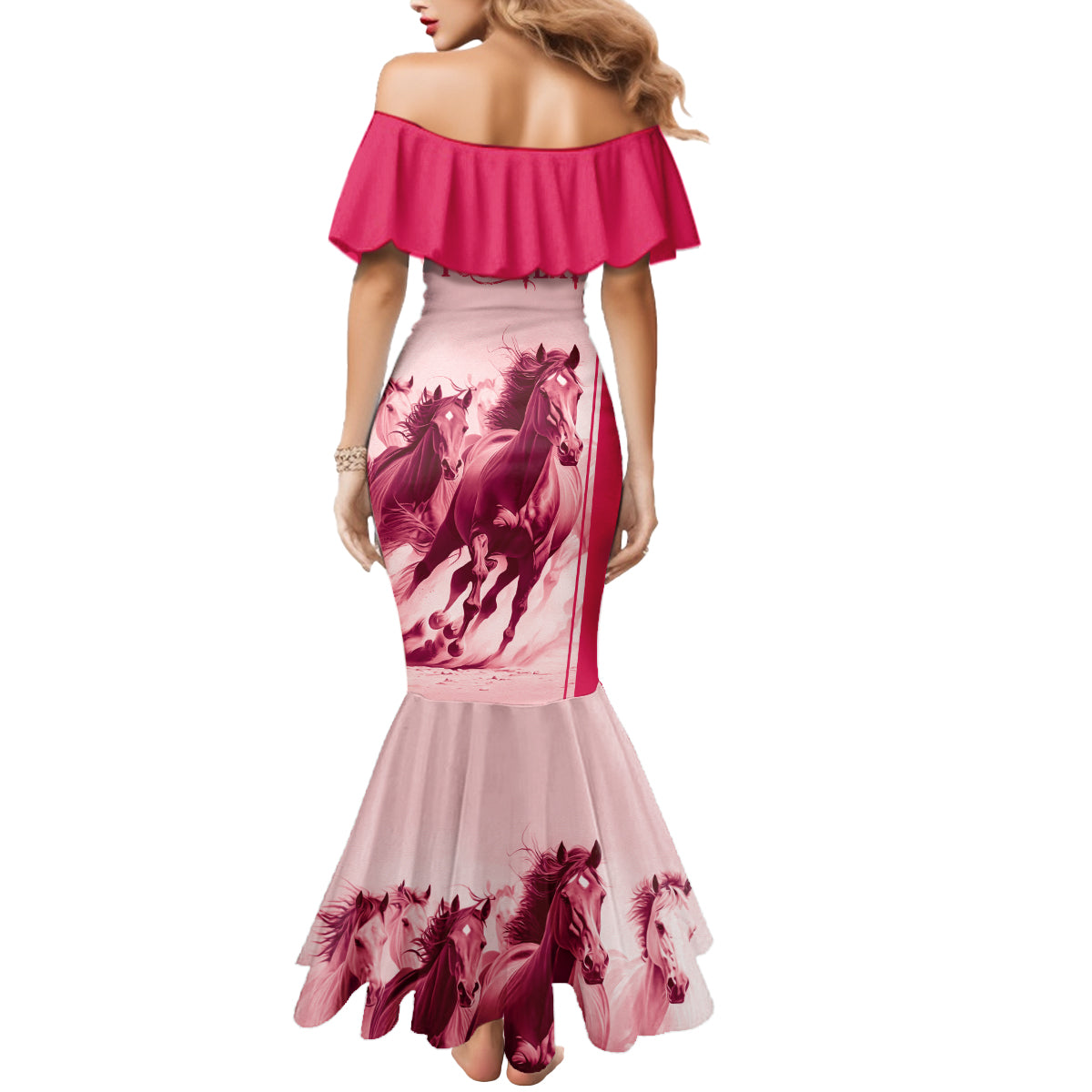 Kentucky Horse Racing Personalized Mermaid Dress Pink Out - Wonder Print Shop
