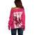 Kentucky Horse Racing Personalized Off Shoulder Sweater Pink Out - Wonder Print Shop