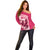 Kentucky Horse Racing Personalized Off Shoulder Sweater Pink Out - Wonder Print Shop