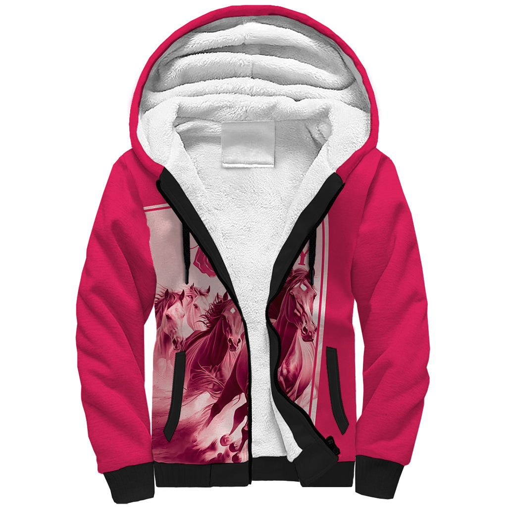Kentucky Horse Racing Personalized Sherpa Hoodie Pink Out - Wonder Print Shop