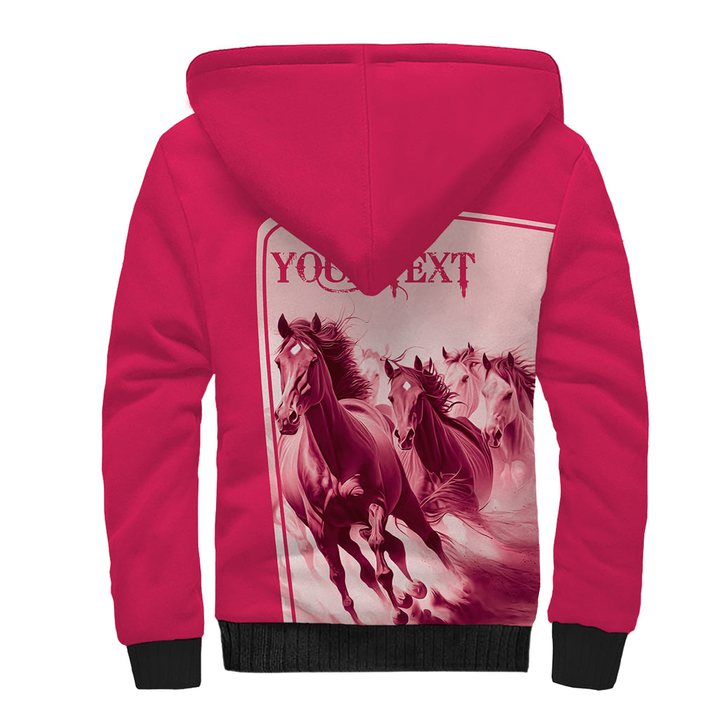 Kentucky Horse Racing Personalized Sherpa Hoodie Pink Out - Wonder Print Shop