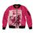 Kentucky Horse Racing Personalized Sleeve Zip Bomber Jacket Pink Out - Wonder Print Shop