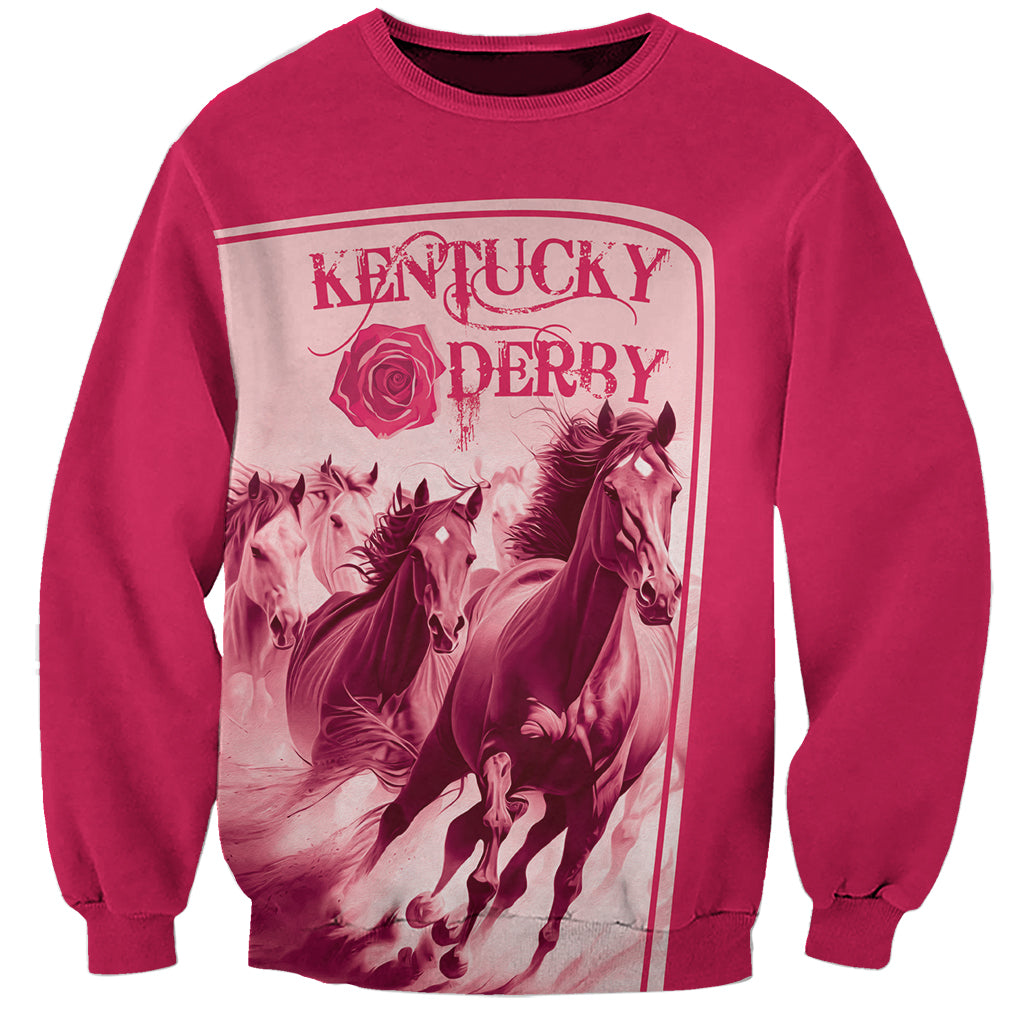 Kentucky Horse Racing Personalized Sweatshirt Pink Out - Wonder Print Shop