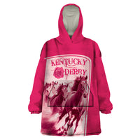 Kentucky Horse Racing Personalized Wearable Blanket Hoodie Pink Out - Wonder Print Shop