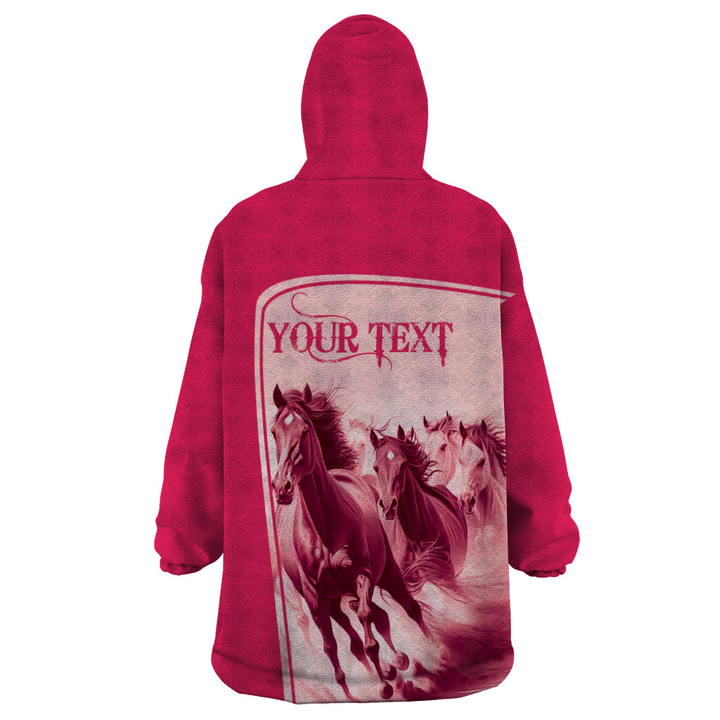Kentucky Horse Racing Personalized Wearable Blanket Hoodie Pink Out - Wonder Print Shop