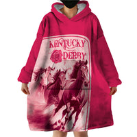 Kentucky Horse Racing Personalized Wearable Blanket Hoodie Pink Out - Wonder Print Shop