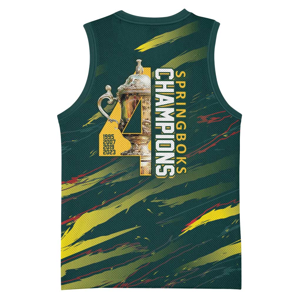 South African Four-time Champions Basketball Jersey World Rugby Team Springboks