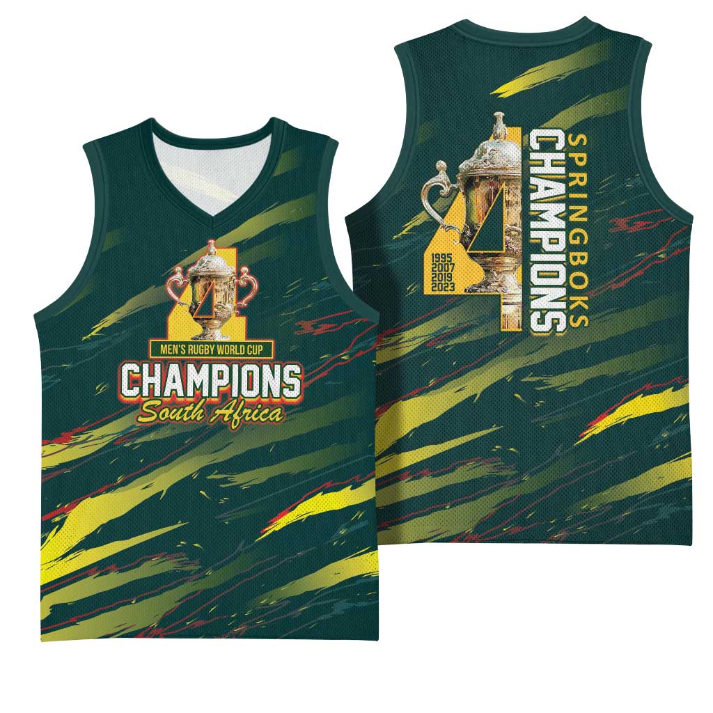 South African Four-time Champions Basketball Jersey World Rugby Team Springboks
