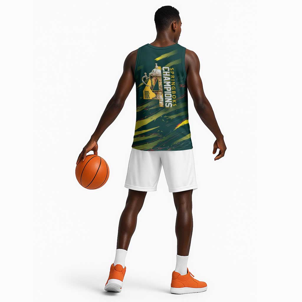 South African Four-time Champions Basketball Jersey World Rugby Team Springboks