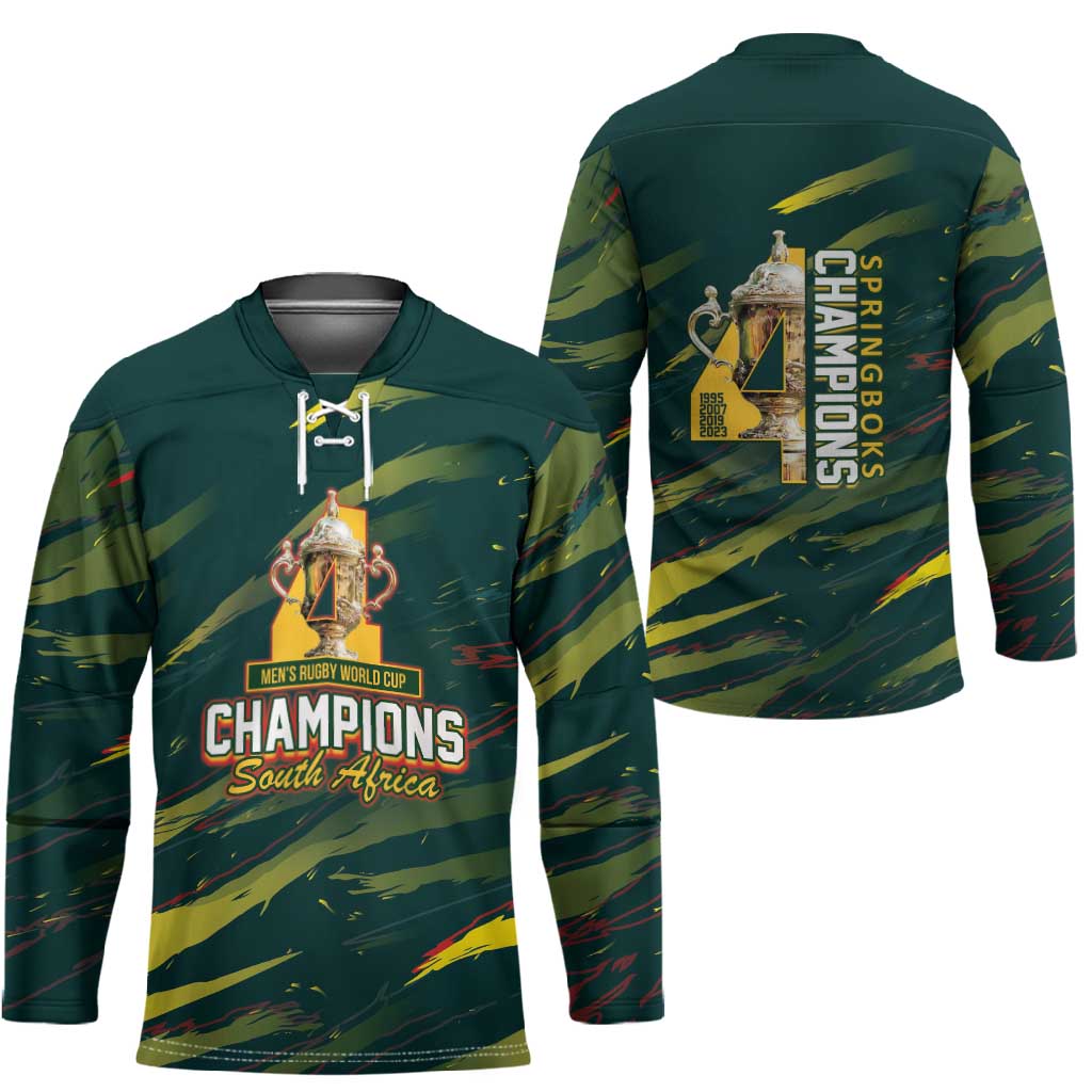 South African Four-time Champions Hockey Jersey World Rugby Team Springboks