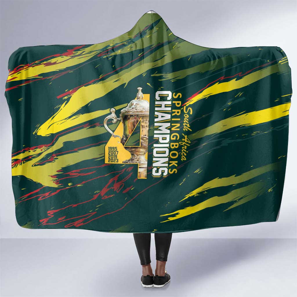 South African Four-time Champions Hooded Blanket World Rugby Team Springboks