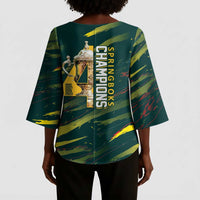 South African Four-time Champions Kimono Sleeve Blouse World Rugby Team Springboks