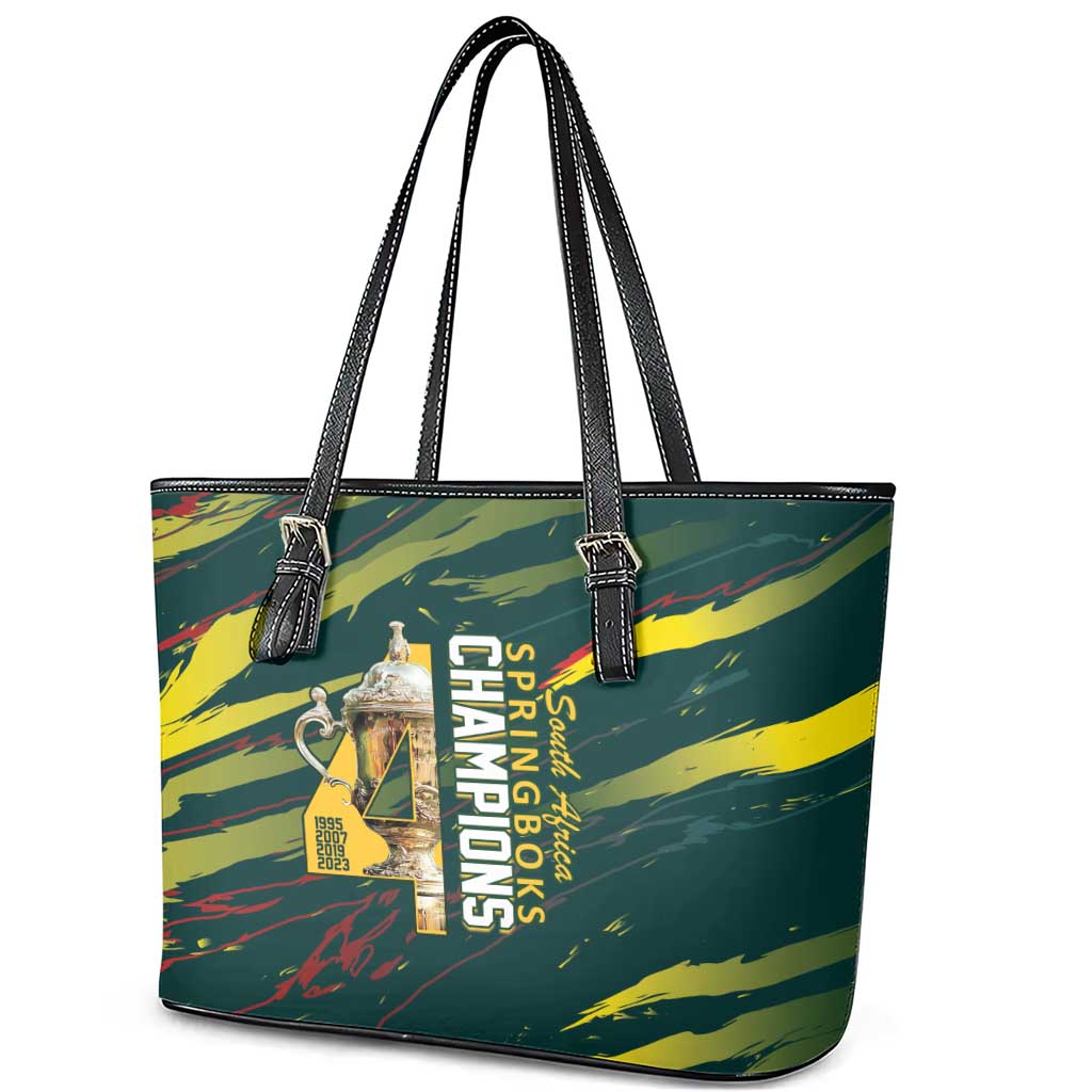 South African Four-time Champions Leather Tote Bag World Rugby Team Springboks