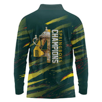 South African Four-time Champions Long Sleeve Polo Shirt World Rugby Team Springboks
