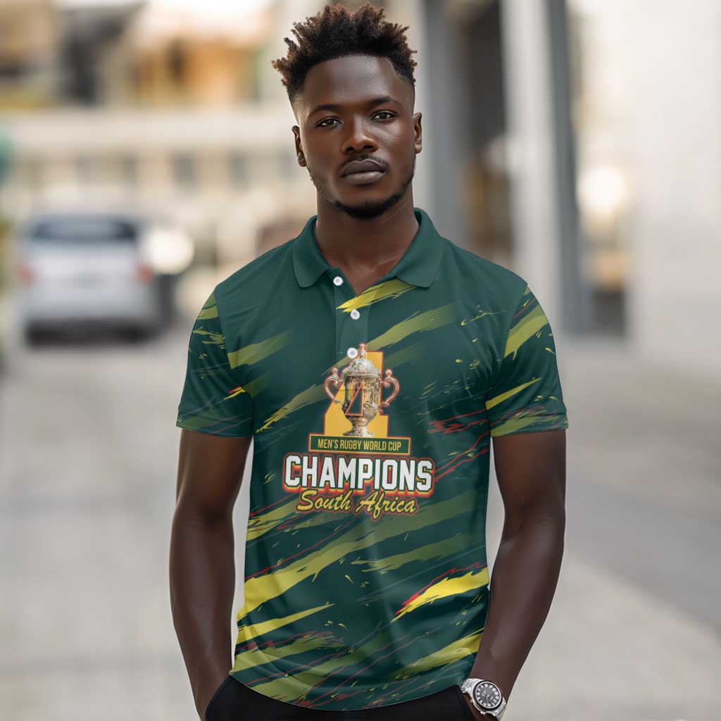 South African Four-time Champions Polo Shirt World Rugby Team Springboks