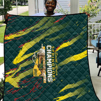 South African Four-time Champions Quilt World Rugby Team Springboks