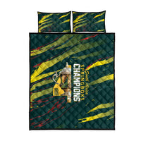 South African Four-time Champions Quilt Bed Set World Rugby Team Springboks