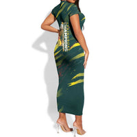 South African Four-time Champions Short Sleeve Bodycon Dress World Rugby Team Springboks
