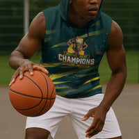 South African Four-time Champions Sleeveless Hoodie World Rugby Team Springboks
