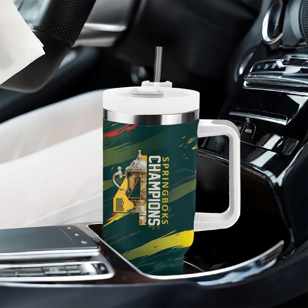 South African Four-time Champions Tumbler With Handle World Rugby Team Springboks
