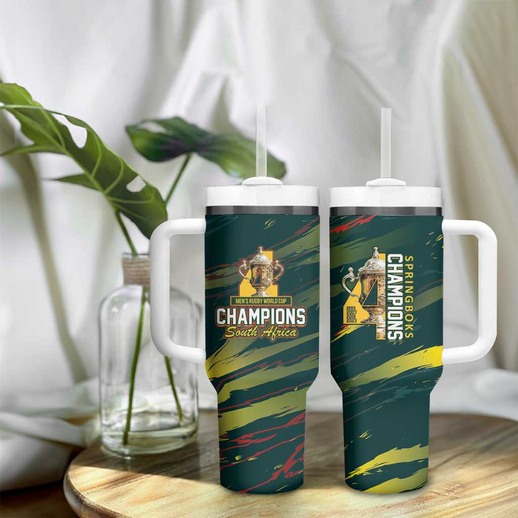 South African Four-time Champions Tumbler With Handle World Rugby Team Springboks