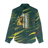 South African Four-time Champions Women Casual Shirt World Rugby Team Springboks