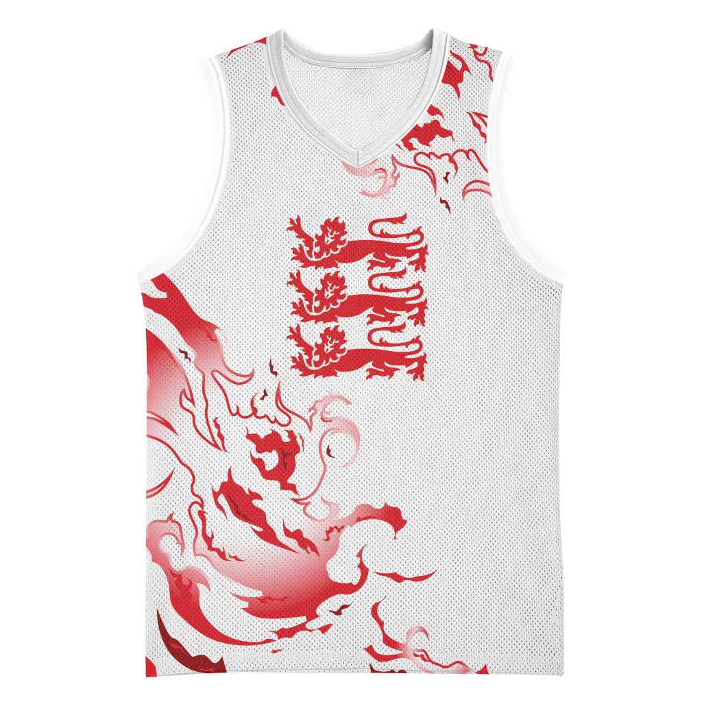 Custom England Rugby Pride Basketball Jersey Tudor Rose Flame Fire Style