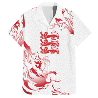 Custom England Rugby Pride Hawaiian Shirt Tudor Rose Flame Fire Style